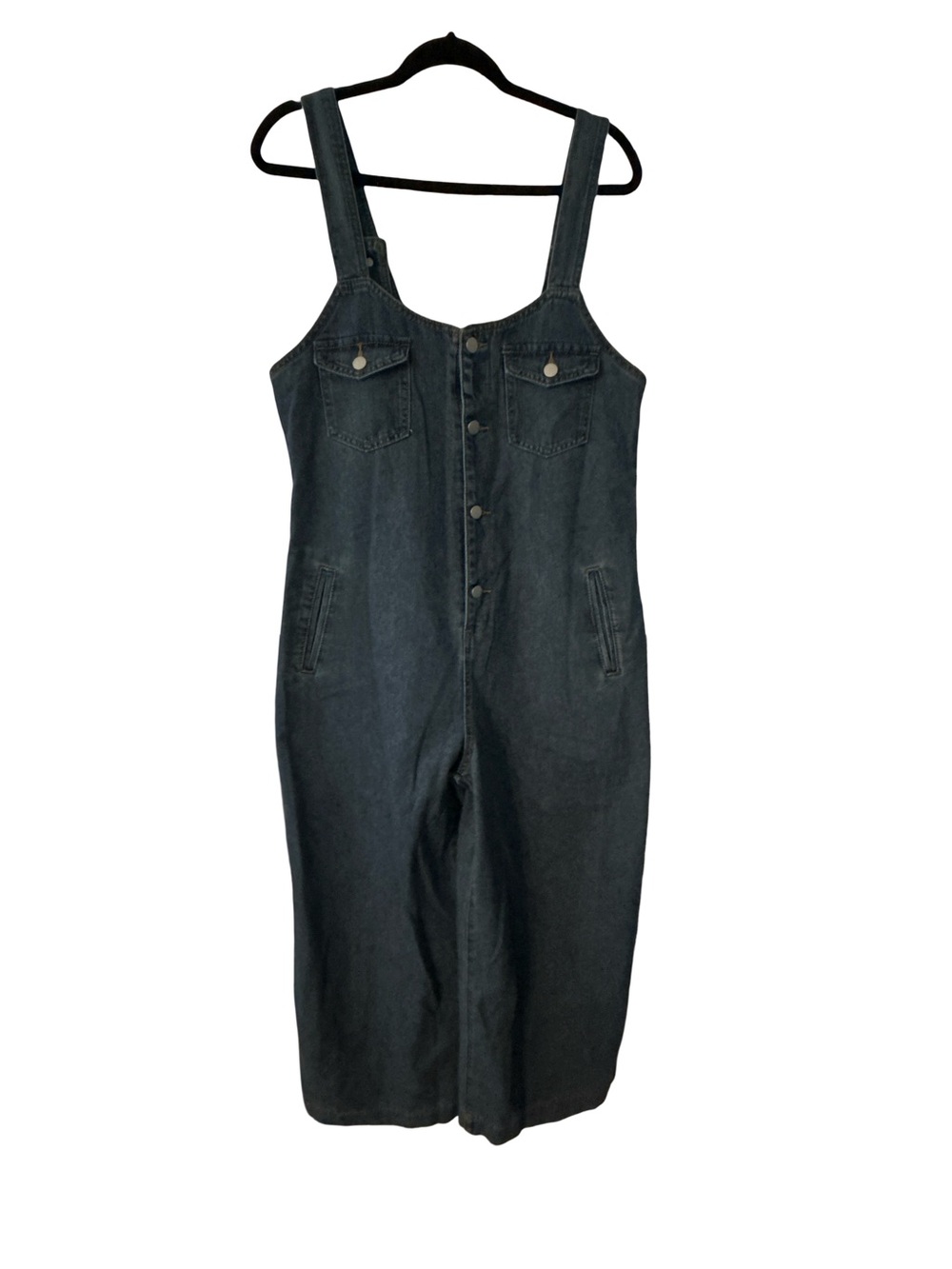 DAZY Retro Dark Wash Denim Overalls Jumpsuit - Size XL